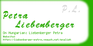 petra liebenberger business card
